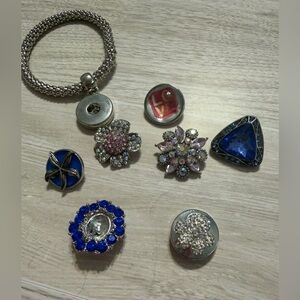 Elegant Silver and Blue Jewelry Set